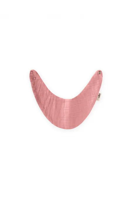 Triangle Back-Tie Muslin Baby Bib, Puppy Pink