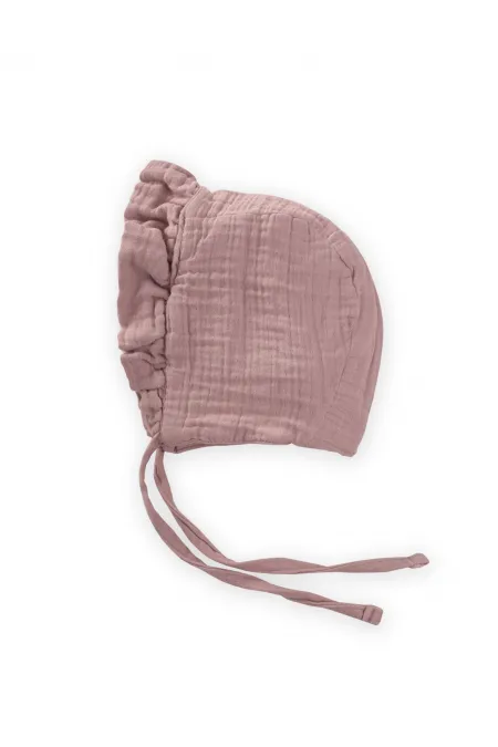 Chapeau bébé musulman à volants et à nouer, 0-2 ans, couleur cuivre