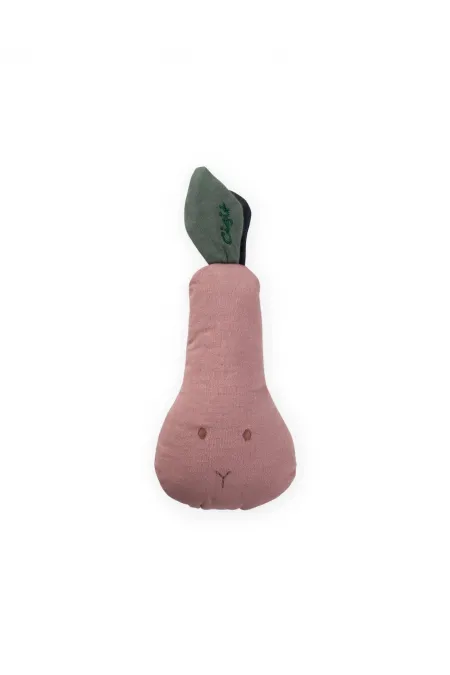 Müslin Çıngıraklı Armut Oyuncak Gül Kurusu