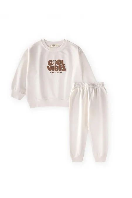 Ensemble imprimé Cool Vibes, 2-7 ans, écru