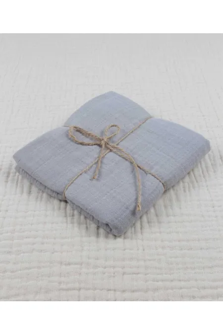 Tissu mousseline 50x50 cm gris