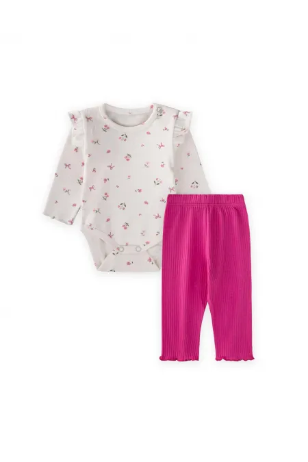 Ensemble body côtelé 0-3 ans écru Ensemble body côtelé 0-3 ans écru