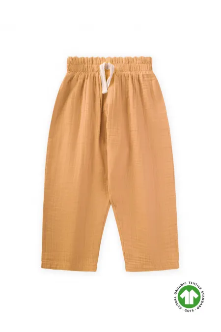 Organic Beli Fırfırlı Geniş Kesim Müslin Pantolon 1-8 Yaş Sundres Organic Beli Fırfırlı Geniş Kesim Müslin Pantolon 1-8 Yaş Sundres