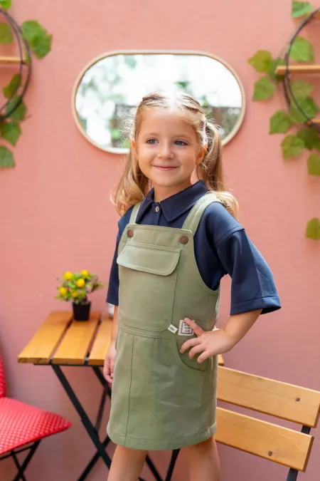 Gabardin Jile 2-7 Yaş Olive