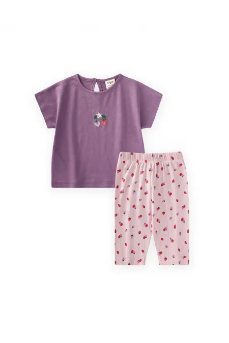 Knee-High Leggings and T-Shirt Set, Ages 1-7, Purple