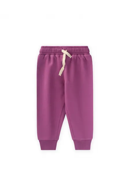 Ensemble de survêtement basique pour enfants de 1 à 5 ans, fuchsia