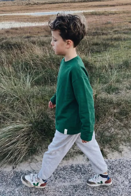 Mevsimlik Basic T-Shırt 2-10 Yaş Zümrüt Yeşili