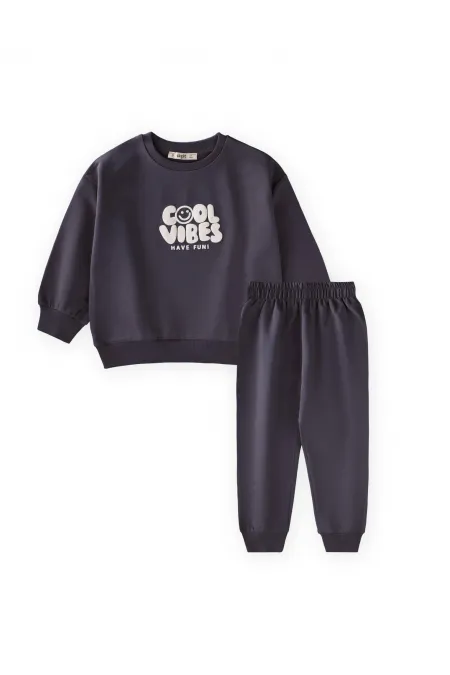 Cool Vibes Printed Set, Ages 2-7, Dark Gray Cool Vibes Printed Set, Ages 2-7, Dark Gray