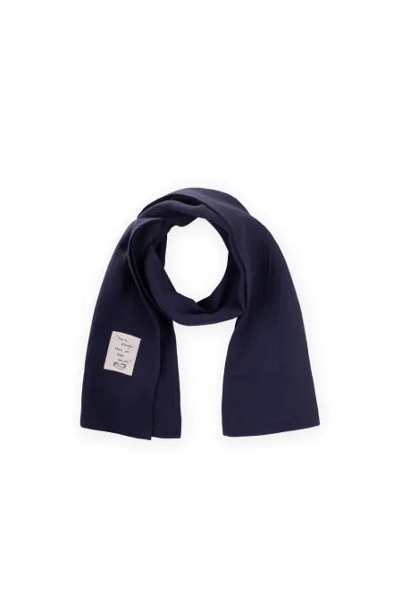 Children's Scarf 25X140 Cm Navy Blue