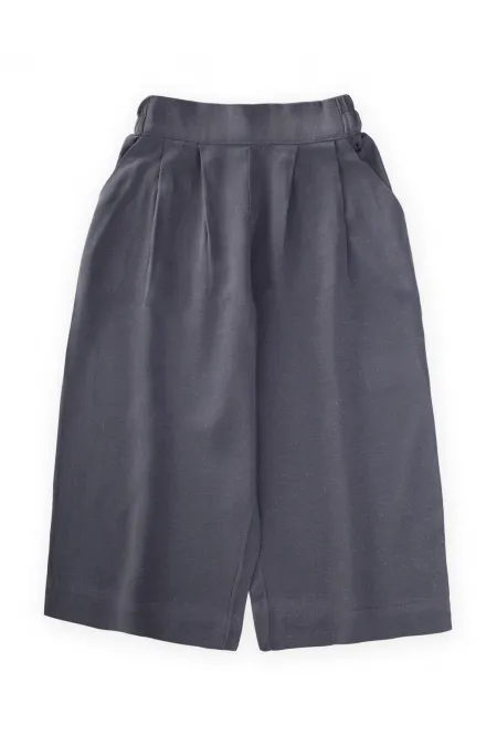 Pileli Bol Pantolon 2-7 Yaş Antrasit