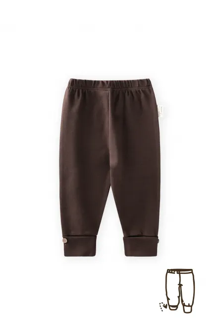 Uzayabilen Tayt Pantolon 0-3 Yaş Kahverengi