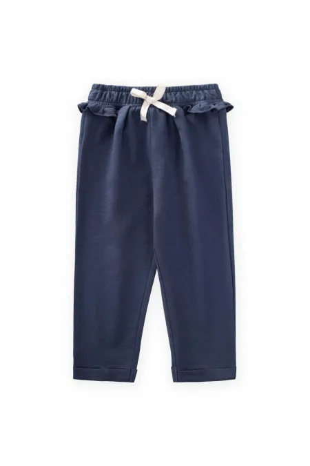 Fırfırlı Eşofman 1-5 Yaş Lacivert