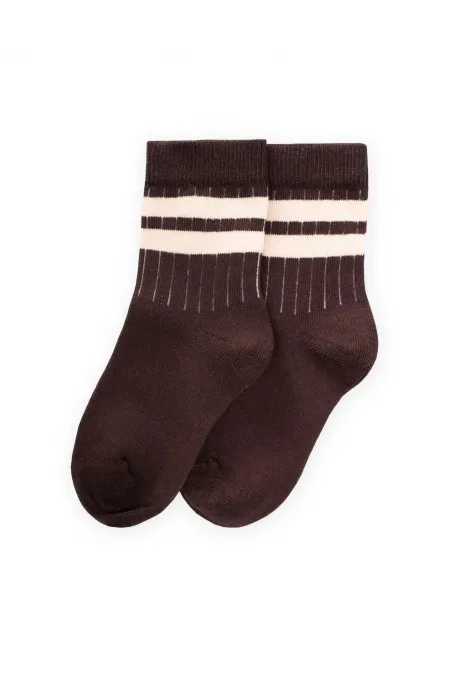 Ham Çizgili Soket 3-8 Yaş K.Kahve