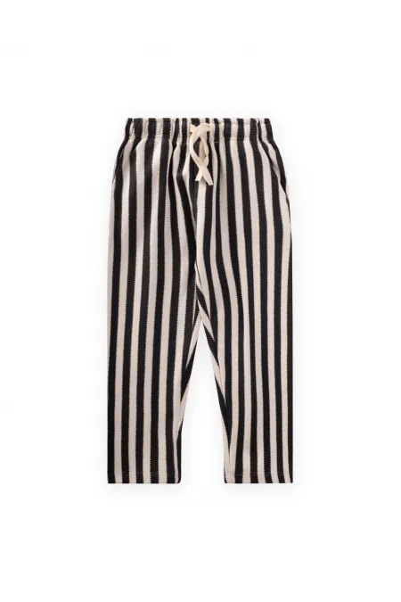 Çizgili Eşofman 3-12 Yaş Siyah