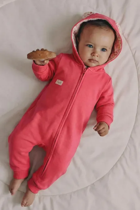 Zippered Overalls 0-3 Years Coral