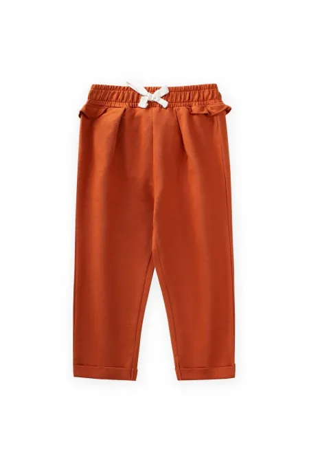 Fırfırlı Eşofman 1-5 Yaş Kiremit