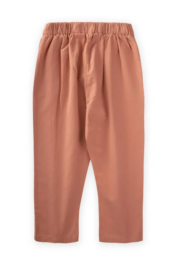 Pileli Boyfriend Pantolon 2-8 Yaş Somon