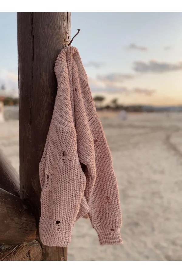 Selanik Knitwear Sweater 2-8 Years Old Powder Pink