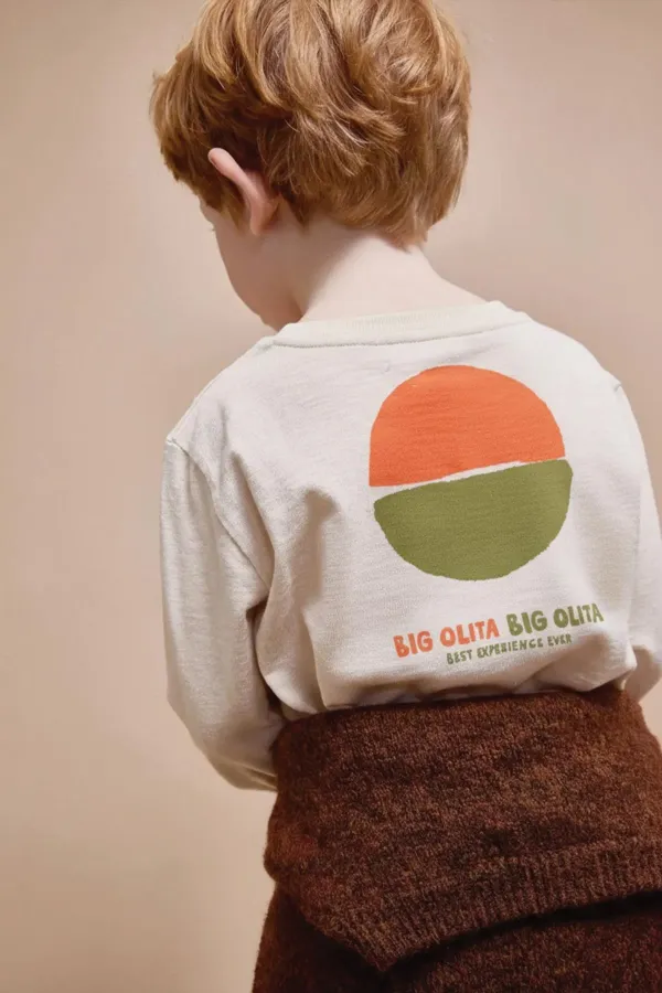 Bıg Olıta Baskılı Sweatshirt 2-10 Yaş Ekru