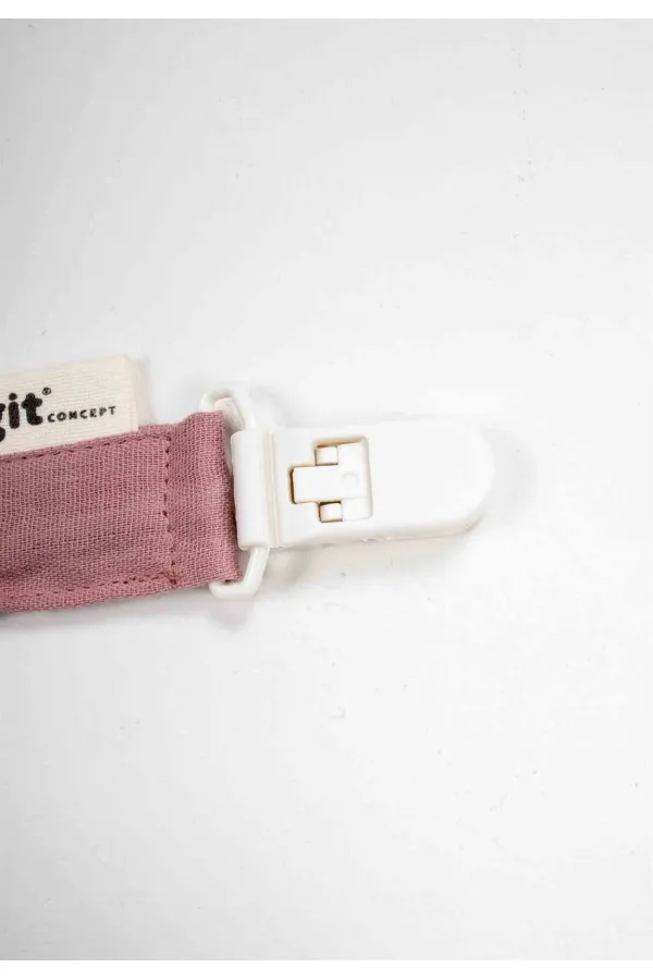 Porte-tétine en coton pour bébé 23 cm en cuivre