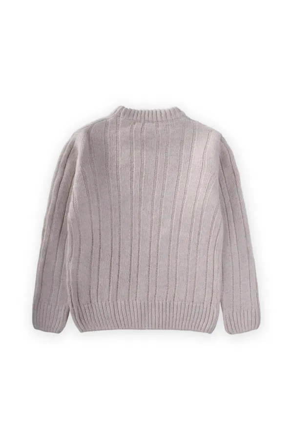 Pull en maille pour cheveux, 1-8 ans, pierre