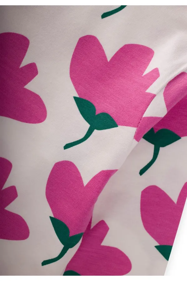 Ensemble pyjama à motifs tulipes pour enfants de 2 à 10 ans