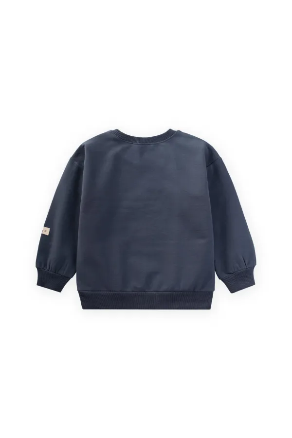 At Aplikeli Sweatshirt 1-6 Yaş Lacivert