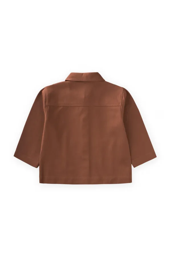 Gabardin Ceket 2-7 Yaş Kahve