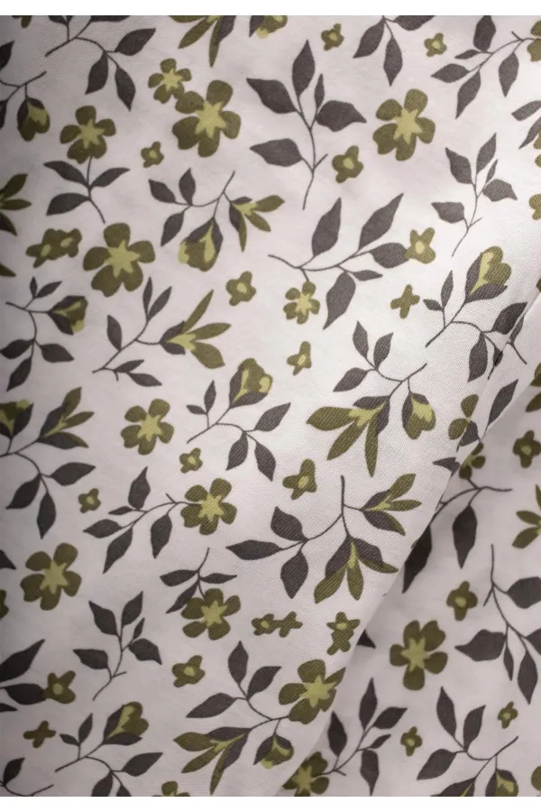 Desenli Kız Çocuk Pijama Takim 2-8 Yaş Ekru