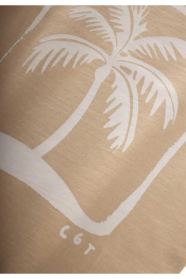 Palmiye Baskılı T-Shırt 2-8 Yaş Kavun