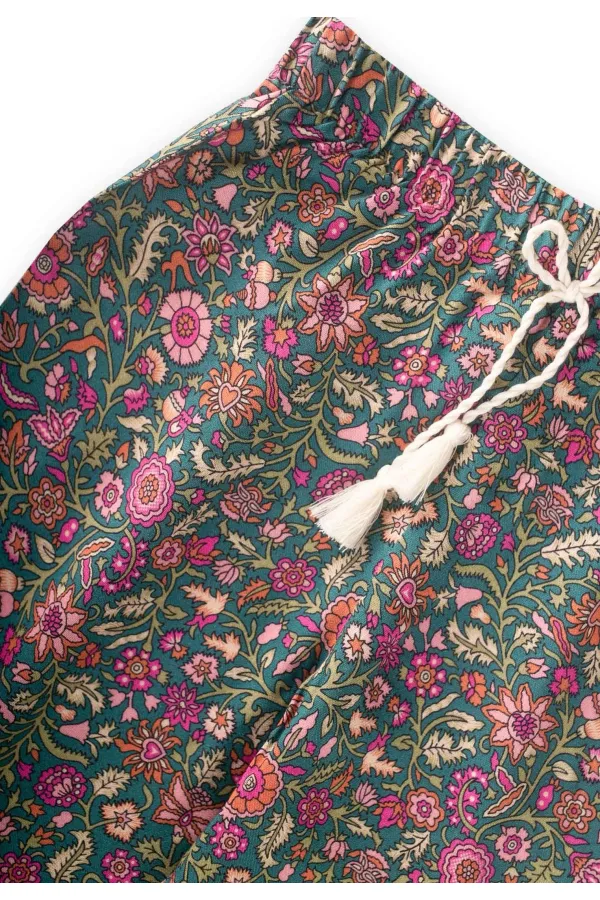 Patterned Viscose Harem Pants, Ages 2-10, Light Green