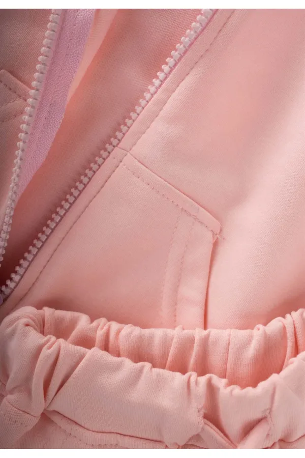 Fermuarlı Eşofman Takım 2-9 Yaş Pudra Pembe Fermuarlı Eşofman Takım 2-9 Yaş Pudra Pembe