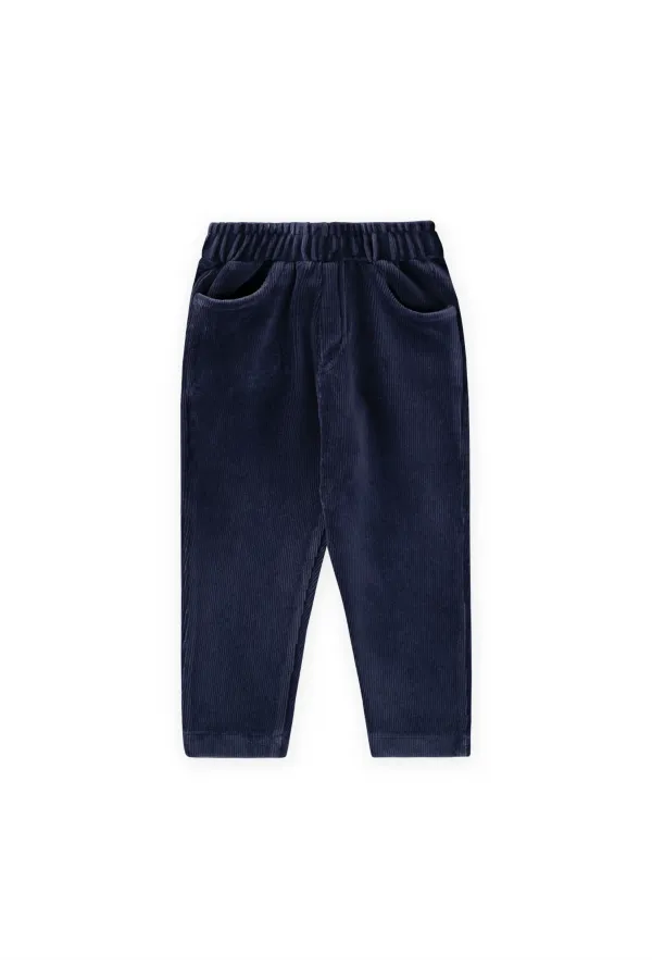 Pantalon en velours côtelé, 8-12 ans, bleu marine
