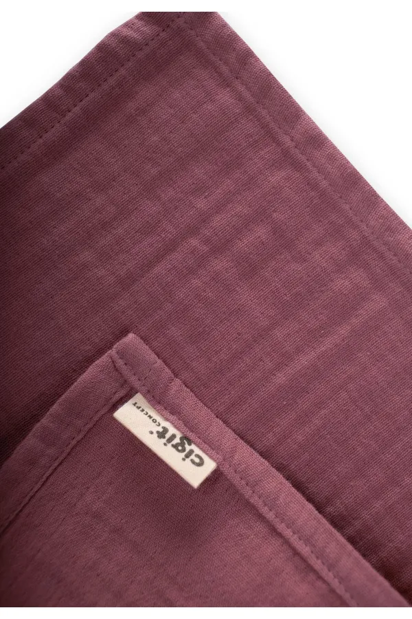 Chiffon triple bouche, prune