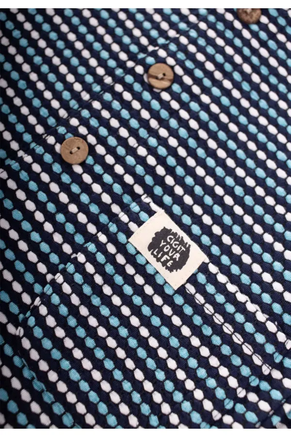 Jakarlı Mevsimlik Hırka 1-6 Yaş Lacivert