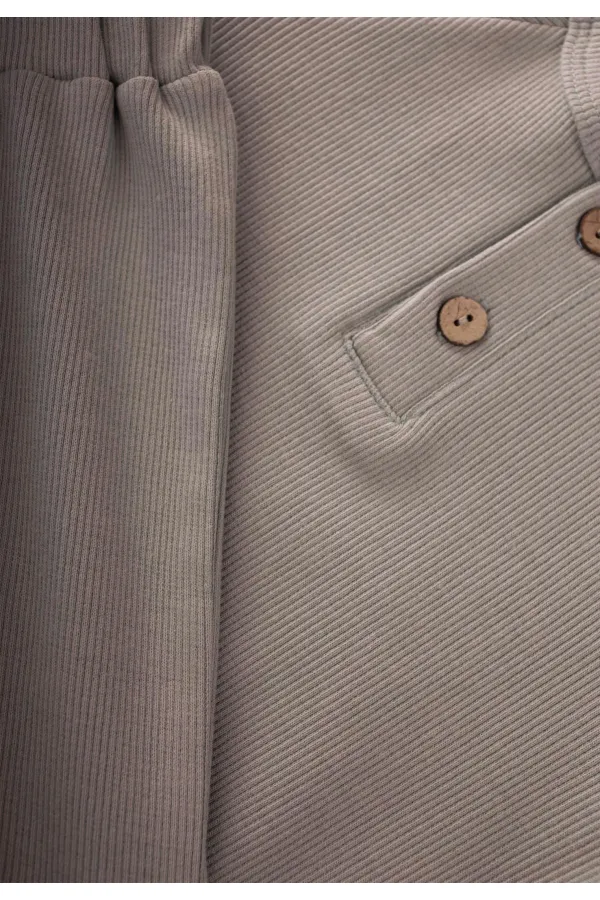 Costume basique garçon à manches raglan, taille S, couleur vison