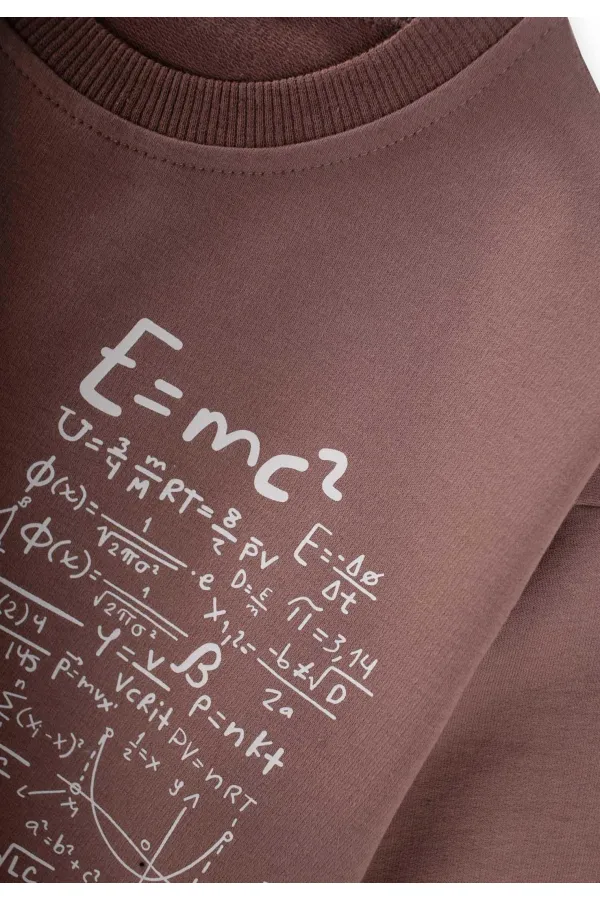 Process Printed Tracksuit for 2-7 Years Olds, Coffee with Milk