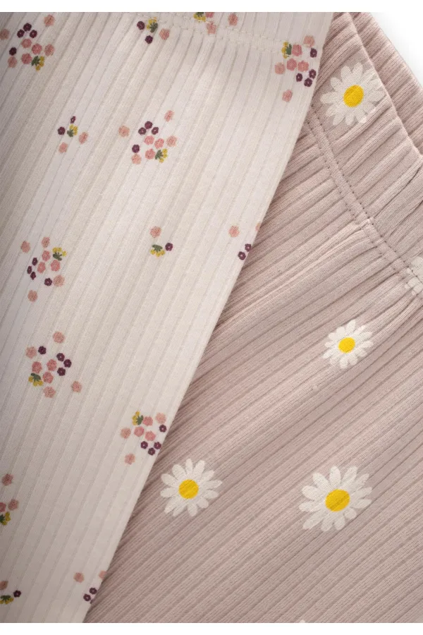 Collants doubles 1-8 ans Beige clair poudré