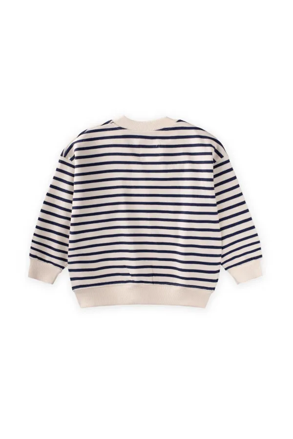 Gilet rayé, 2-10 ans, bleu marine