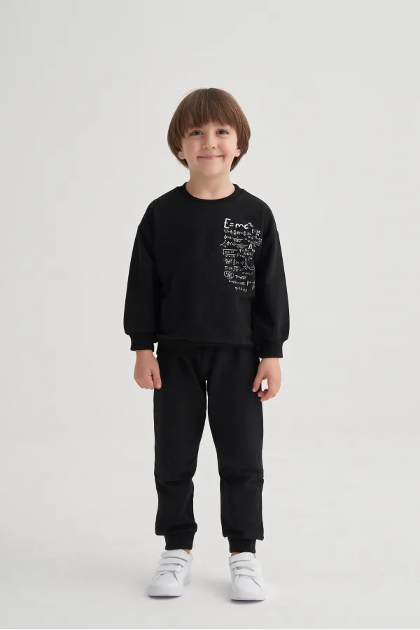Survêtement imprimé noir pour enfant de 2 à 7 ans