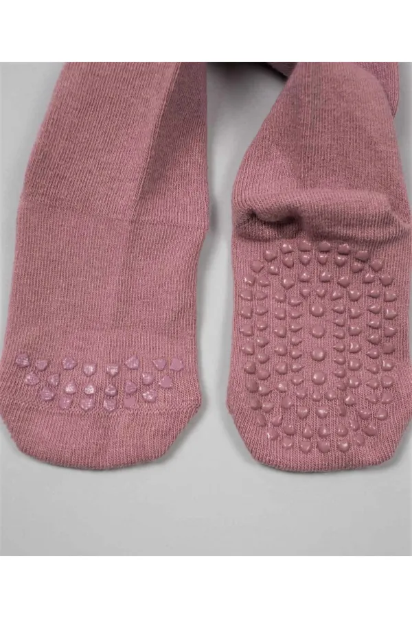 Emekleme Ve Kaymaz Külotlu Çorap 6-24 Ay Gül Kurusu
