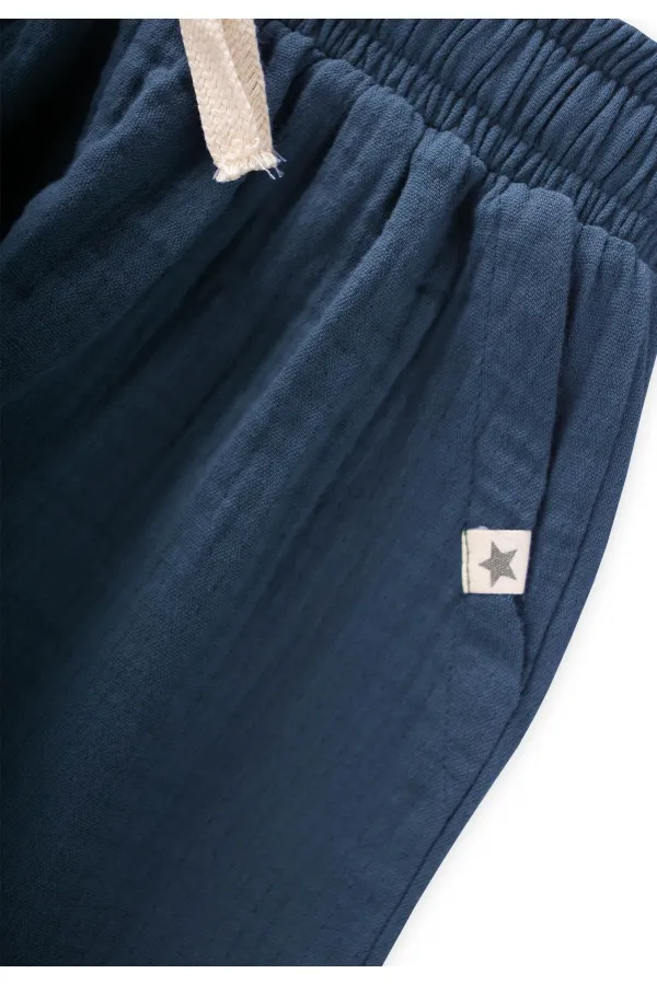 Müslin Pantolon 1-10 Yaş Lacivert