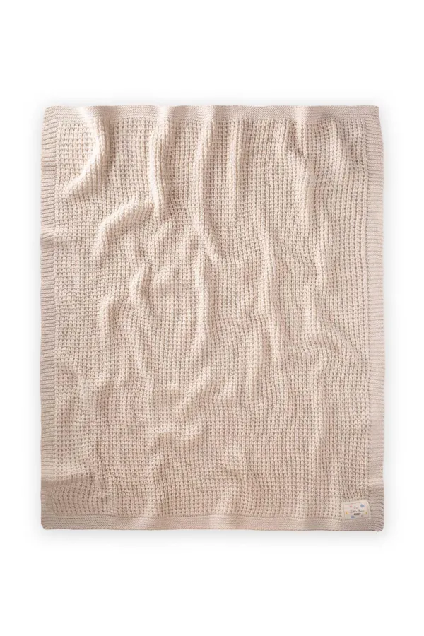 Couverture tricotée Selanik 80 x 100 cm (+/- 5 cm) couleur pierre