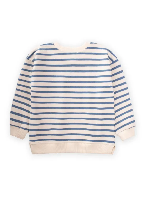 Striped Cardigan Detailed Seasonal Sweater 2-12 Years Indigo Blue