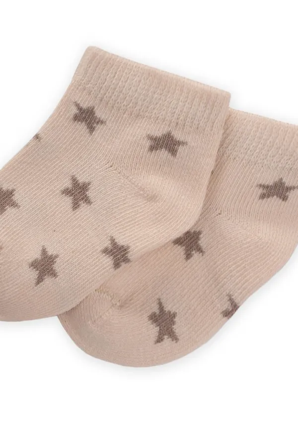 Star Patterned Baby Bootie Socks for 0-4 Years Old