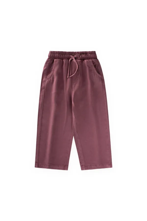Loose-fitting Girls' Trousers, Ages 2-12, Plum Loose-fitting Girls' Trousers, Ages 2-12, Plum