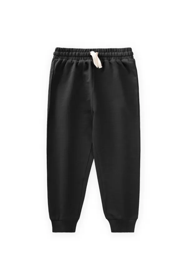 Survêtement basique saisonnier noir pour enfants de 2 à 10 ans