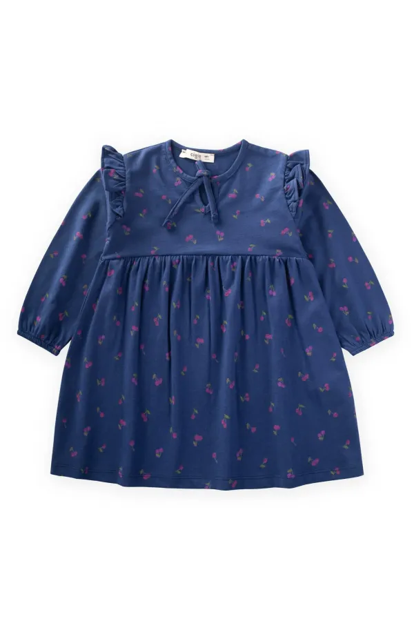Robe de saison à patron pour enfants de 1 à 7 ans, motif cerises