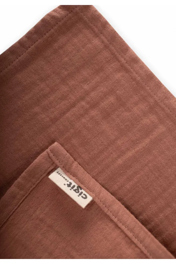 Éponge en mousseline biologique 50x50 cm couleur café