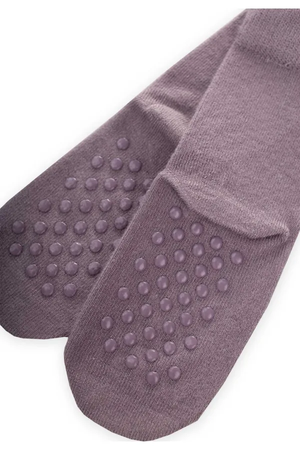 Tabanı ABS li Bambu Çocuk Çorabı Gri